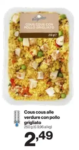 In'S Mercato Cous cous alle verdure con pollo grigliato offerta