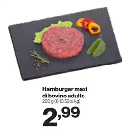 In'S Mercato Hamburger maxi di bovino adulto offerta