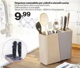 In'S Mercato Organizer estensibile per coltelli e utensili cucina offerta