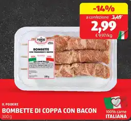ALDI Il podere bombette di coppa con bacon offerta
