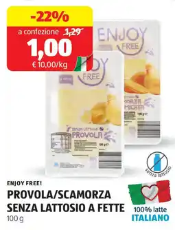 ALDI Enjoy free! provola/scamorza senza lattosio a fette offerta