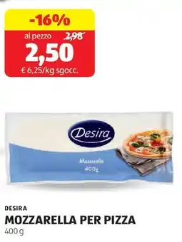 ALDI Desira mozzarella per pizza offerta