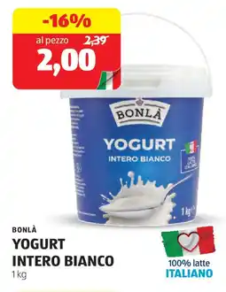 ALDI Bonlà yogurt intero bianco offerta