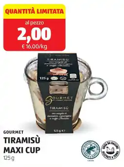 ALDI Gourmet tiramisù maxi cup offerta