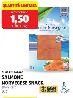 ALDI Almare seafood salmone norvegese snack offerta