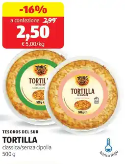 ALDI Tesoros del sur tortilla offerta