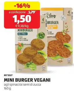 ALDI Myvay mini burger vegani offerta