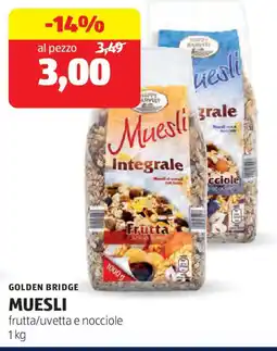 ALDI Golden bridge muesli offerta