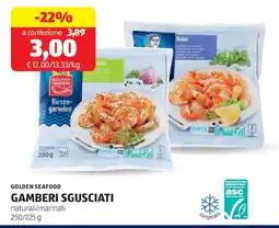 ALDI Golden seafood gamberi sgusciati offerta