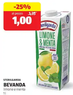 ALDI Sterilgarda bevanda limone e menta offerta