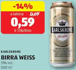 ALDI Karlskrone birra weiss offerta