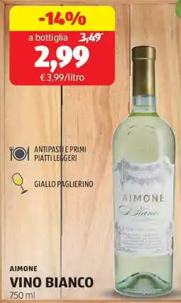 ALDI Aimone vino bianco offerta