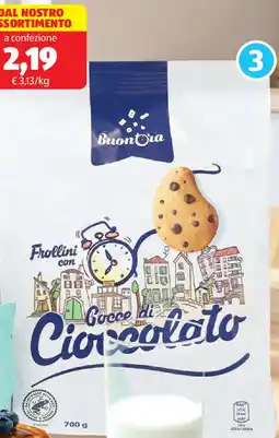 ALDI Buon'ora frollini con gocce di cioccolato offerta