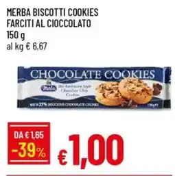 IperFamila Merba biscotti cookies farciti al cioccolato offerta
