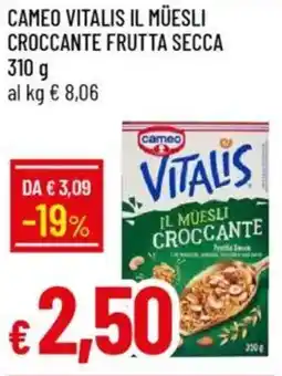 IperFamila Cameo vitalis il müesli croccante frutta secca offerta