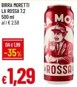 IperFamila Birra moretti LA ROSSA 7.2 offerta