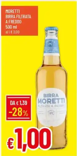 IperFamila Moretti birra filtrata a freddo offerta