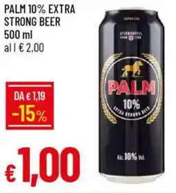 IperFamila Palm 10% extra strong beer offerta
