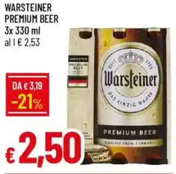IperFamila Warsteiner premium beer offerta
