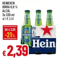 IperFamila Heineken birra 0,0 % alcol offerta