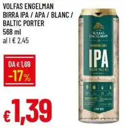 IperFamila Volfas engelman birra ipa / apa / blanc / baltic porter offerta