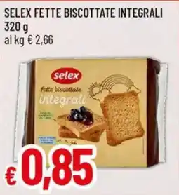 IperFamila Selex fette biscottate integrali offerta