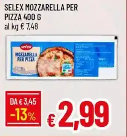 IperFamila Selex mozzarella per pizza offerta