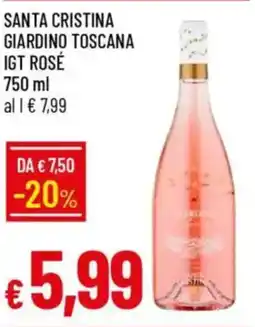 IperFamila Santa cristina giardino toscana IGT rosé offerta