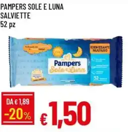 IperFamila Pampers sole e luna salviette 52 pz offerta