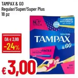 IperFamila TAMPAX & GO Regular/Super/Super Plus 18 pz offerta