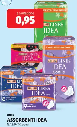 ALDI Lines assorbenti idea offerta