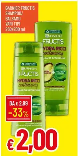 IperFamila Garnier fructis shampoo/ balsamo vari tipi offerta