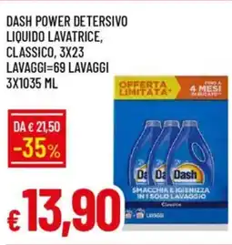 IperFamila Dash power detersivo liquido lavatrice, classico offerta
