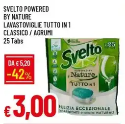 IperFamila Svelto powered by nature lavastoviglie tutto in 1 classico/agrumi 25 tabs offerta