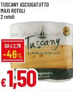 IperFamila Tuscany asciugatutto maxi rotoli 2 rotoli offerta