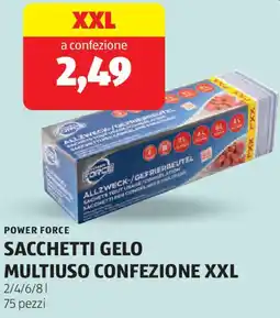 ALDI Power force sacchetti gelo multiuso confezione xxl offerta