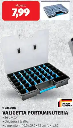 ALDI Workzone valigetta portaminuteria offerta