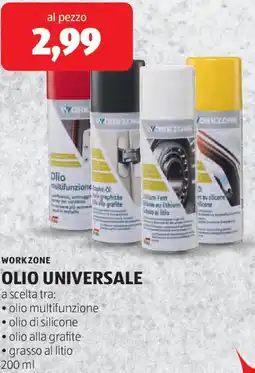ALDI Workzone olio universale offerta