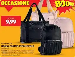 ALDI Ls live in style borsa/zaino pieghevole offerta