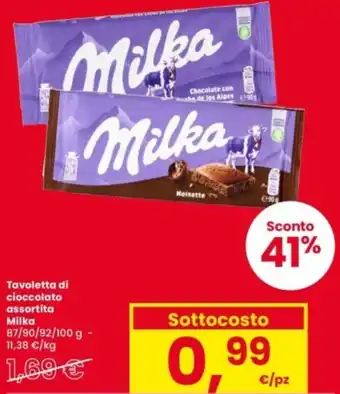 Interspar Tavoletta di cioccolato assortita Milka offerta