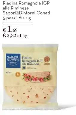 Spazio Conad Piadina Romagnola IGP alla Riminese SAPORI & DINTORNI CONAD offerta