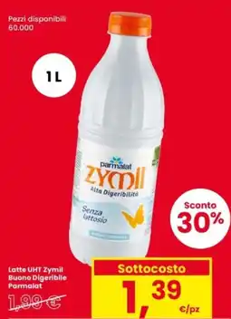 Interspar Latte UHT Zymil Buono Digeribile Parmalat offerta