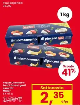 Interspar Yogurt Cremoso o Zero% Grassi, gusti assortiti Müller offerta