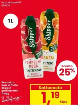 Interspar Bevanda a base di frutta Skipper gusti assortiti Zuegg offerta