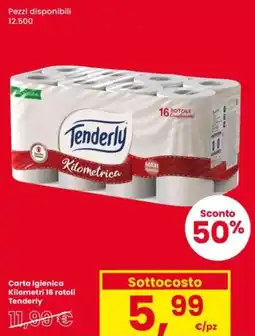 Interspar Carta Igienica Kilometri 16 rotoli Tenderly offerta