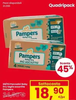 Interspar 68/112 Pannolini Baby Dry taglie assortite Pampers offerta