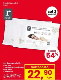 Interspar Set due guanciali in memory offerta