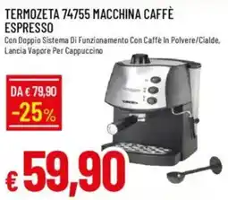 IperFamila TERMOZETA 74755 MACCHINA CAFFÈ ESPRESSO offerta