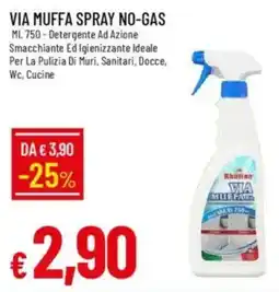 IperFamila VIA MUFFA SPRAY NO-GAS offerta