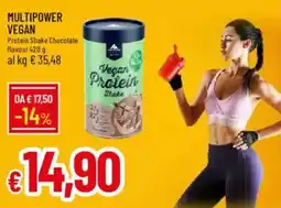 IperFamila MULTIPOWER VEGAN Protein Shake Chocolate flavour offerta